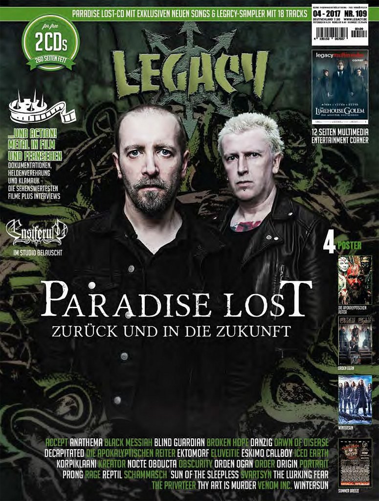Paradise Lost (cover) // Legacy Magazine (Germany)